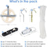 TooTaci Outdoor Clothesline Kit, 5" Nylon Clothes Line Pulley Kit, 150ft Clothesline Pulley Kit, Polyester Clothesline Rope Heavy Duty, Clotheslines S Separator Spreader, Clothesline Tightener, Hook
